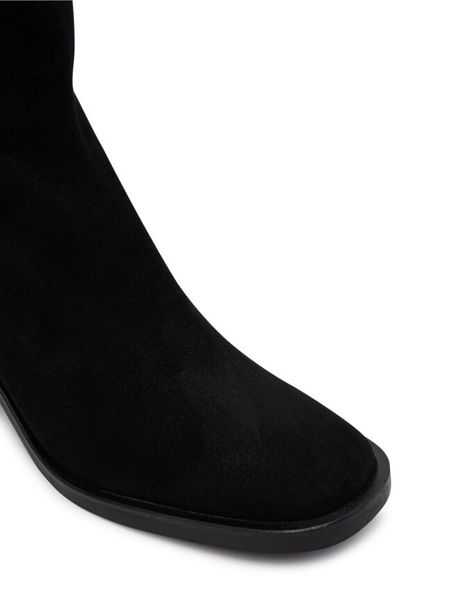 Calvin Klein Stiefeletten Calvin Klein Block Heel Ank Boot Suede HW0HW03221 Schwarz