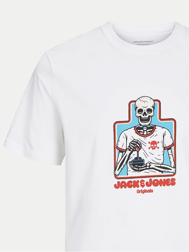 Jack&Jones Jack&Jones Marškinėliai Eight Skull 12264841 Balta Standard Fit
