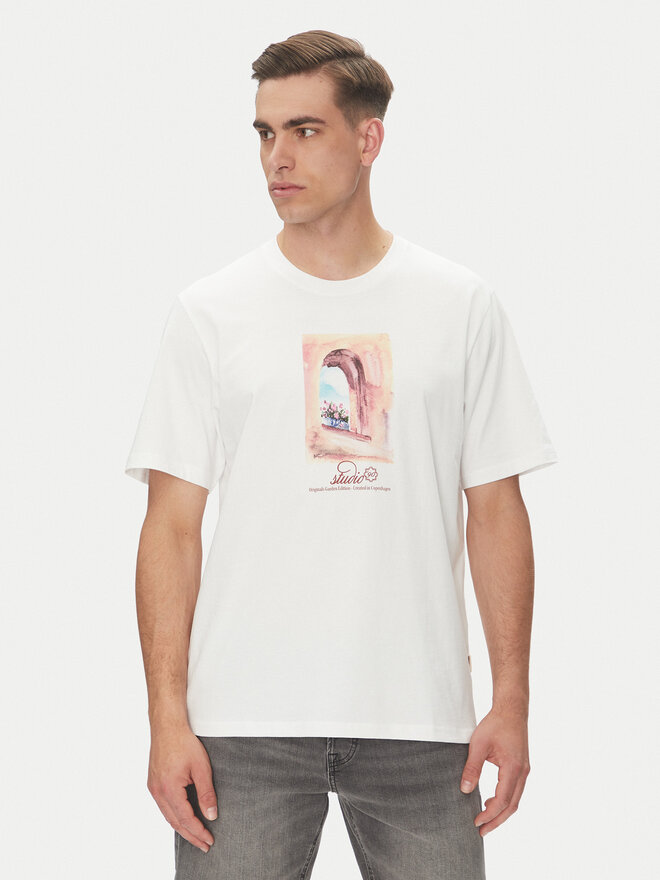 Jack&Jones Jack&Jones Marškinėliai Hydra 12277248 Balta Relaxed Fit