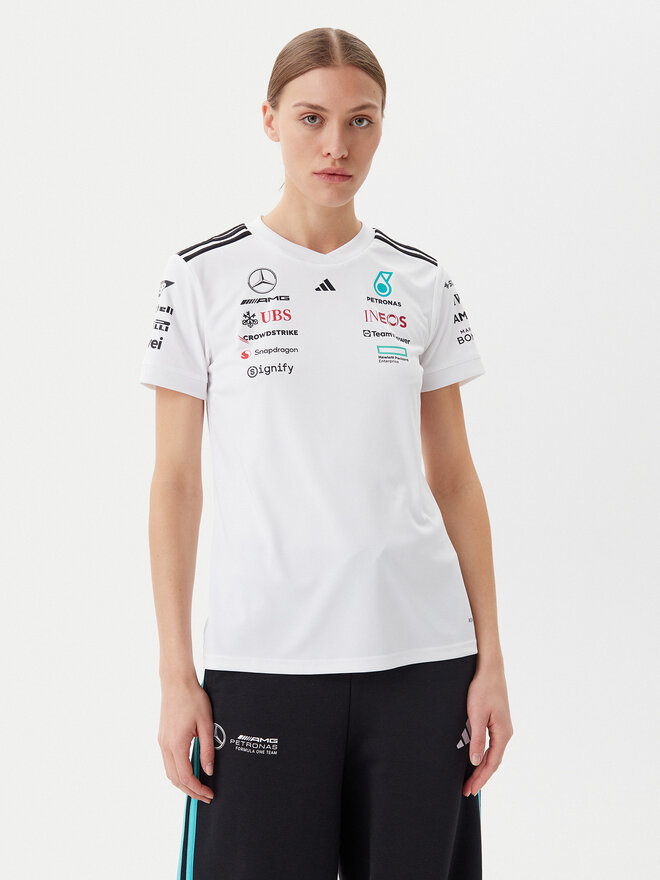 adidas adidas Marškinėliai Mercedes - AMG Petronas Formula One Team JX5799 Balta Regular Fit