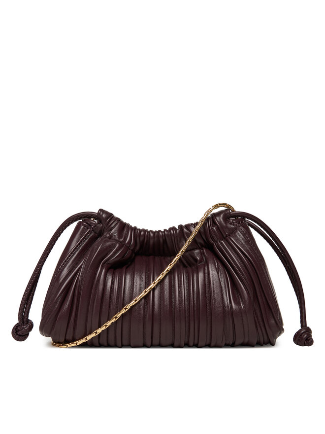 Calvin Klein Handtasche Calvin Klein Plisse Mini Drawstring Bag LV04F3077G Dunkelrot