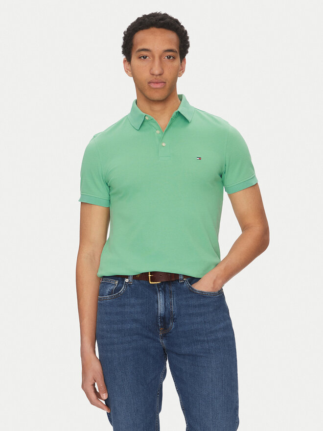 Tommy Hilfiger Tommy Hilfiger Poloshirt 1985 MW0MW17771 Grün Slim Fit