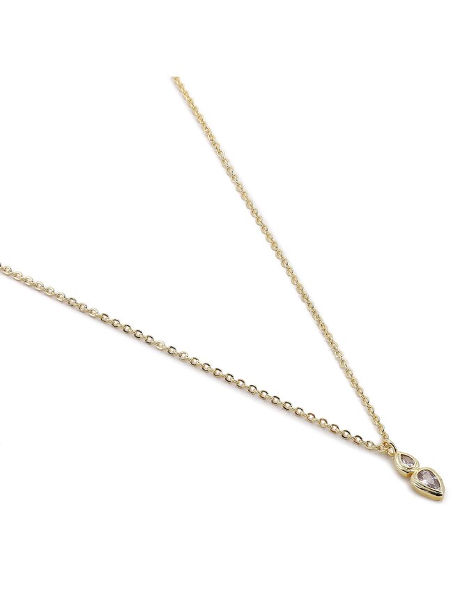 Luv AJ Set 2 náhrdelníkov Luv AJ Stellar Bezel Charm Necklace Set HOL22-N-SBCN-G Zlatá