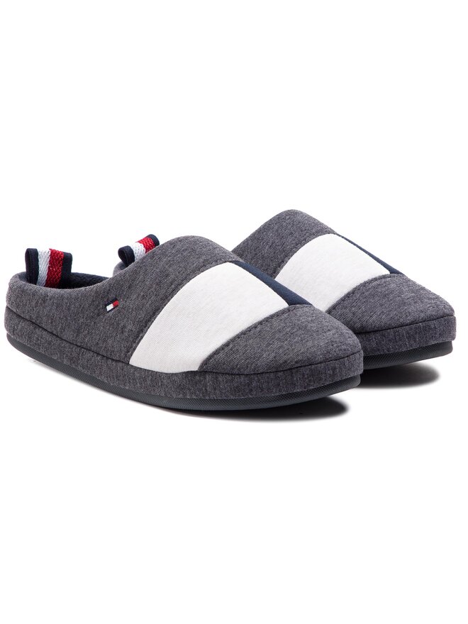 Tommy Hilfiger Hausschuhe Tommy Hilfiger Flag Homeslipper FM0FM02178 Grau