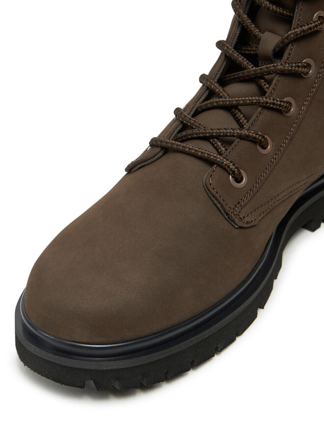 Calvin Klein Jeans Schnürstiefeletten Calvin Klein Jeans Eva Boot Mid Laceup Rebellious YM0YM01071 Braun