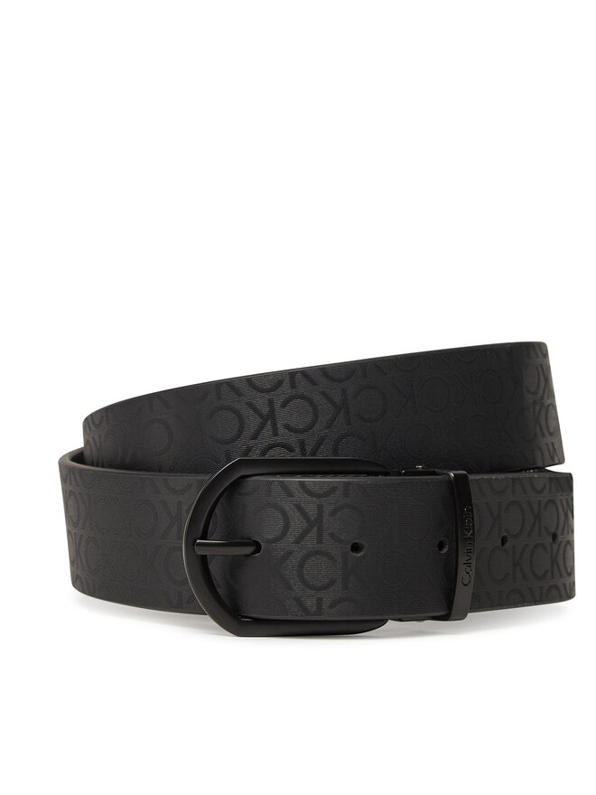 Calvin Klein Pánsky opasok Calvin Klein Adj Casual Round Mono 35Mm K50K513038 Čierna