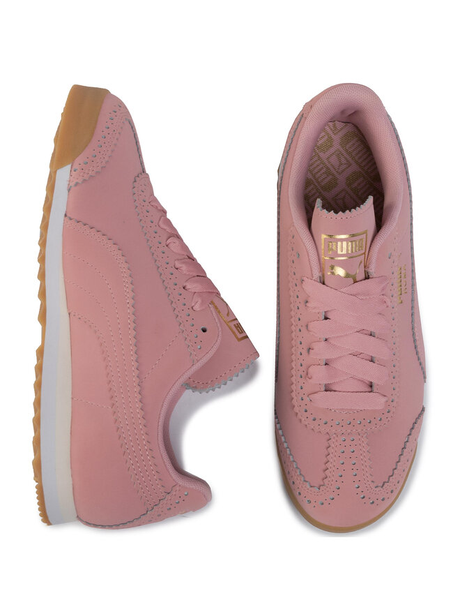 Sale!キュートな厚底! PUMA Women's Roma Brogue Lace Up Casual Buy Puma Women Cream Coloured Roma Brogue Nubuck Sneakers