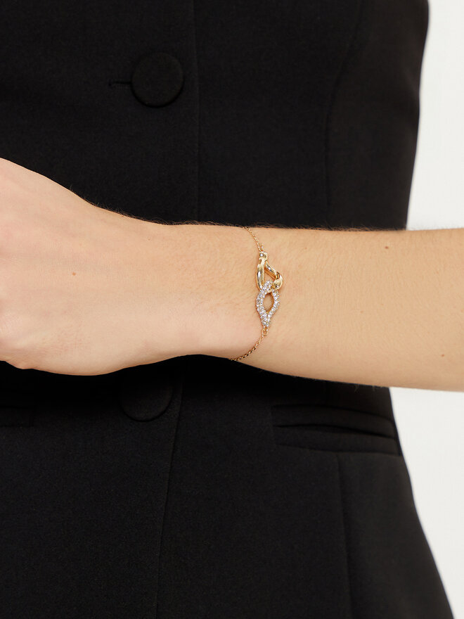 Tory Burch Колие Tory Burch Interlocking Wishbone Pendant 161070 Златист