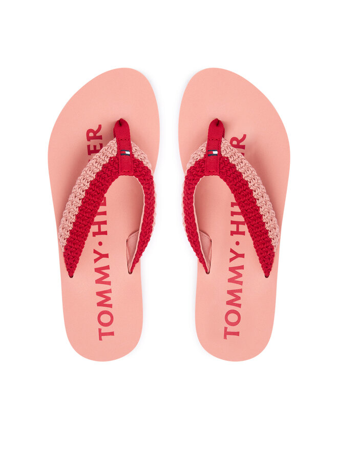 Tommy Hilfiger Zehentrenner Tommy Hilfiger CROCHET SUMMER SANDA FW0FW09417 Rosa