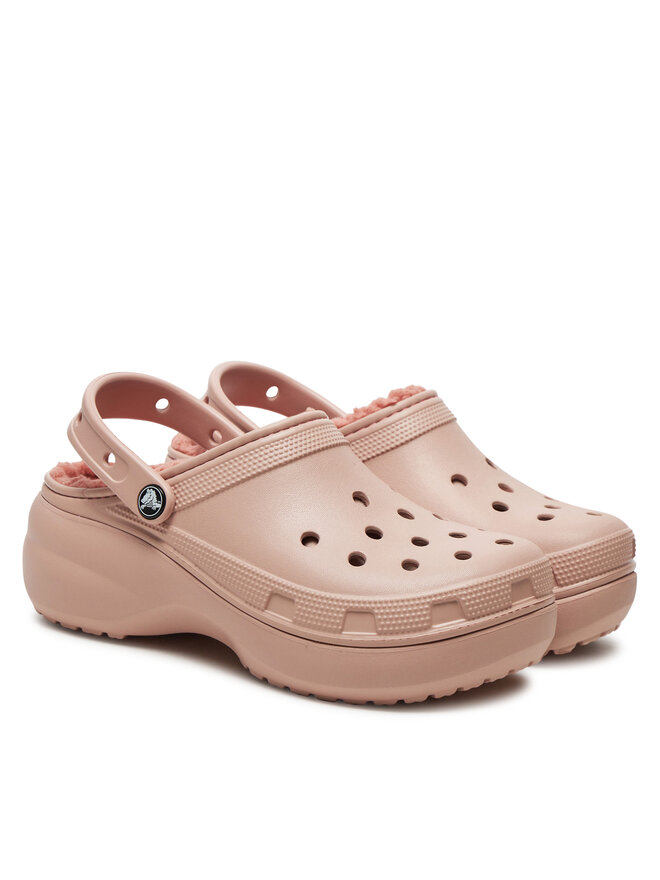 Crocs Natikače Crocs Classic Platform Lined Clog W 207938 Ružičasta