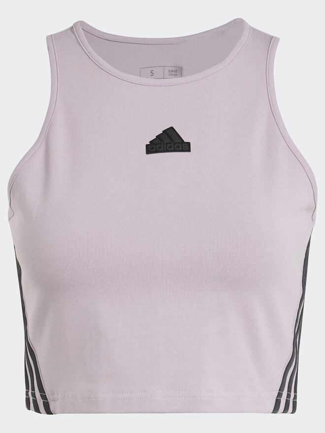 adidas adidas Marškinėliai Future Icons 3-Stripes IS3636 Violetinė Slim Fit