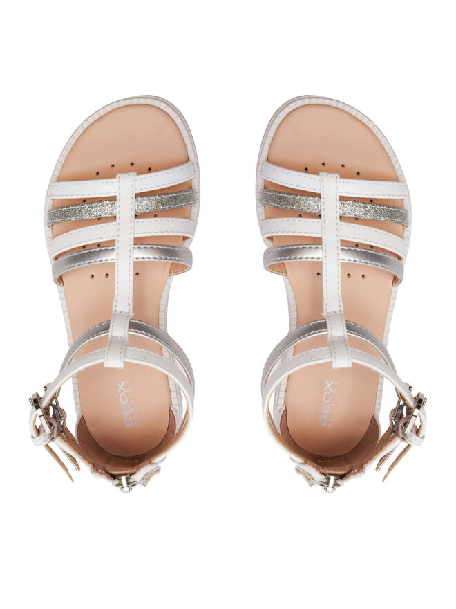 Geox Сандали Geox J Sandal Karly Girl J7235D 054AJ C1Z1N S Бял