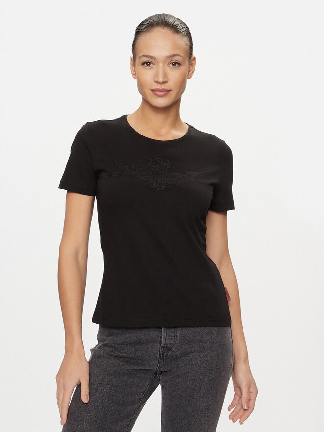 Aeronautica Militare Aeronautica Militare Camiseta 232TS2164DJ496 Negro Regular Fit