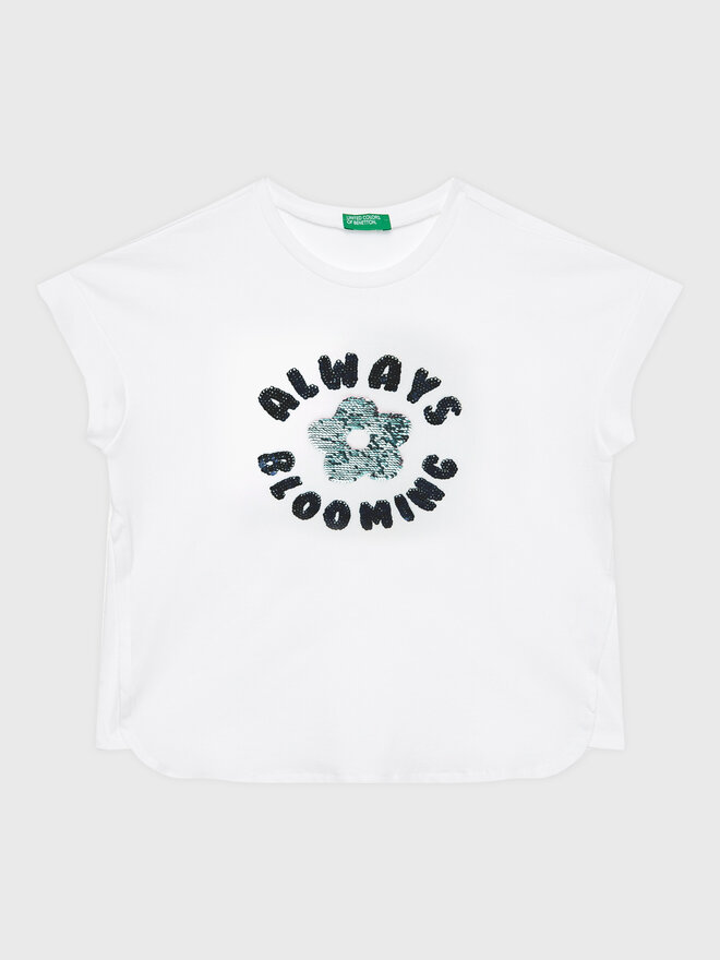 United Colors Of Benetton United Colors Of Benetton T-Shirt 3096C10AQ Weiß Boxy Fit