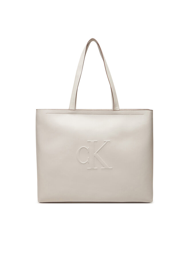 Calvin Klein Jeans Handtasche Calvin Klein Jeans Sculpted Slim Tote34 LV04K3070G Écru
