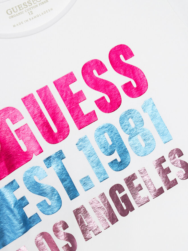 Guess Guess Marškinėliai J4YI00 K6YW4 Balta Regular Fit