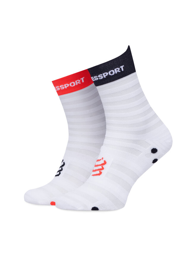 Compressport Rövid unisex zoknik Compressport Pro Racing Socks v4.0 Ultralight Run Low XU00051B Fehér