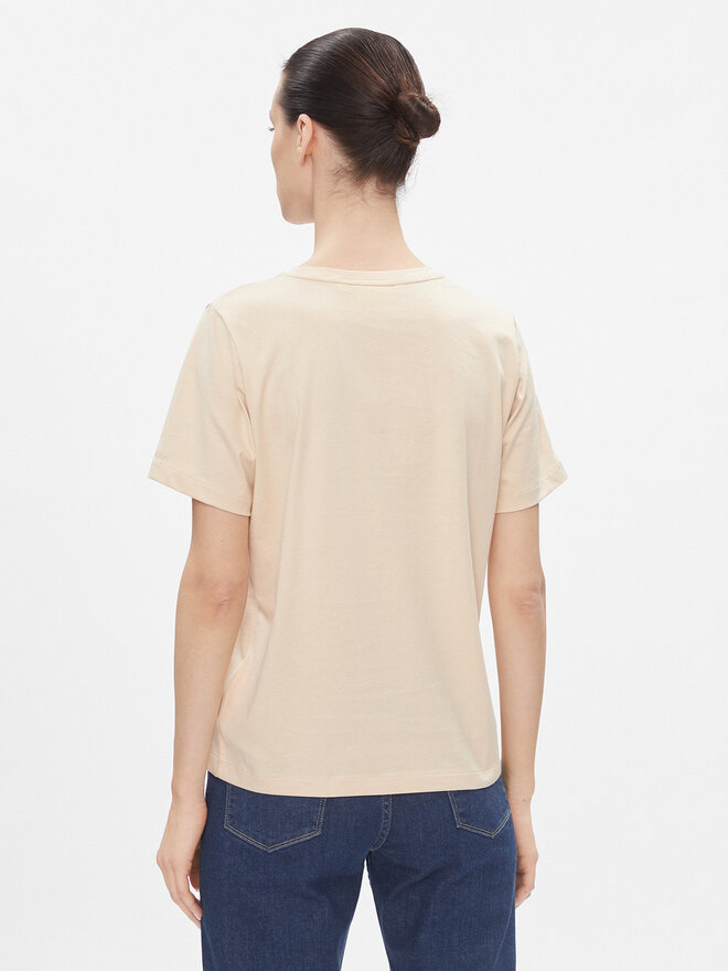 Calvin Klein Calvin Klein Camiseta Smooth Cotton Crew Neck Tee Ss K20K205410 Beis Regular Fit