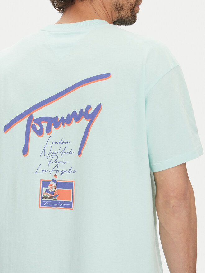 Tommy Jeans Tommy Jeans T-Shirt Faded Graphic DM0DM20768 Grün Relaxed Fit