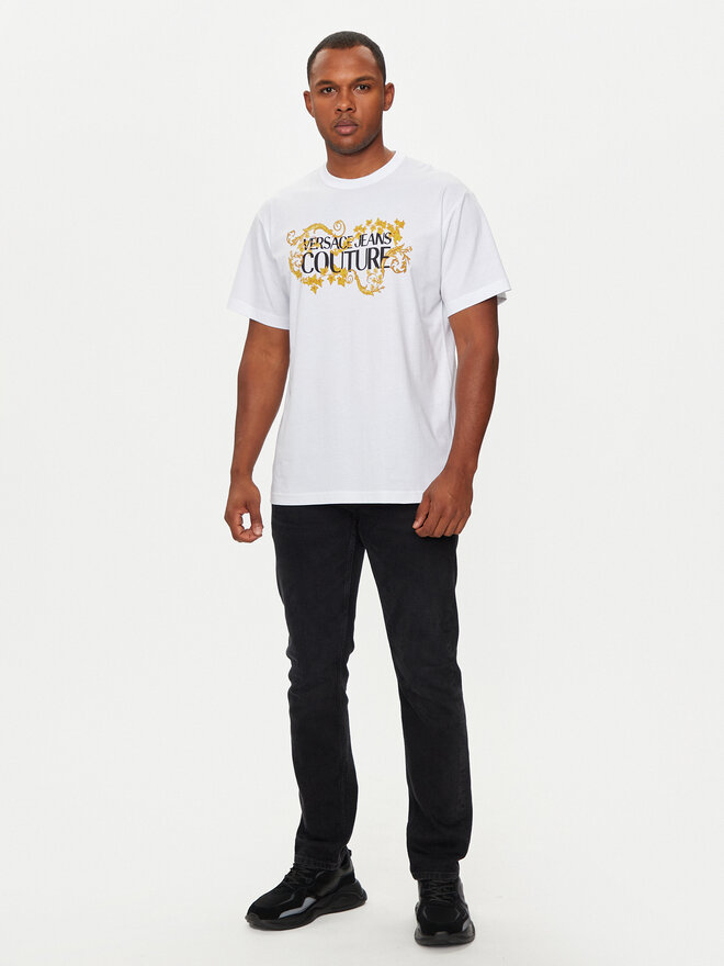 Versace Jeans Couture Versace Jeans Couture Camiseta 77GAHE05 CJ00E Blanco Regular Fit