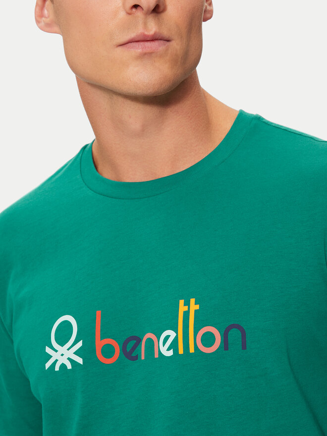 United Colors Of Benetton United Colors Of Benetton Marškinėliai 3I1XU109Q Žalia Relaxed Fit