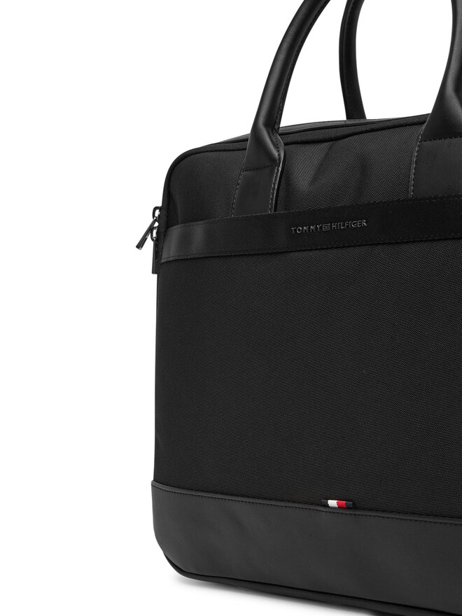 Tommy Hilfiger Geantă pentru laptop Tommy Hilfiger Th Nylon Travel Computer Bag AM0AM13470 Negru