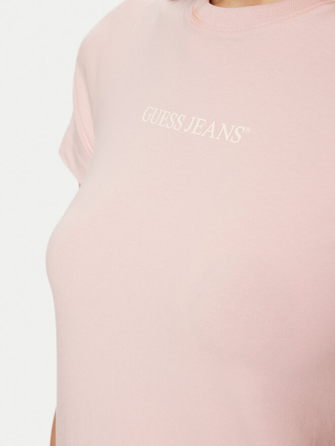 Guess Jeans Guess Jeans Marškinėliai W4YI01 J1314 Rožinė Regular Fit