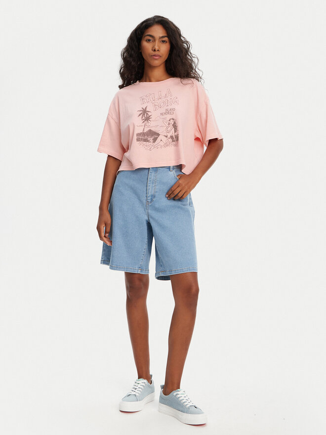 Billabong Billabong Camiseta Island Memories EBJZT00427 Coral Oversize
