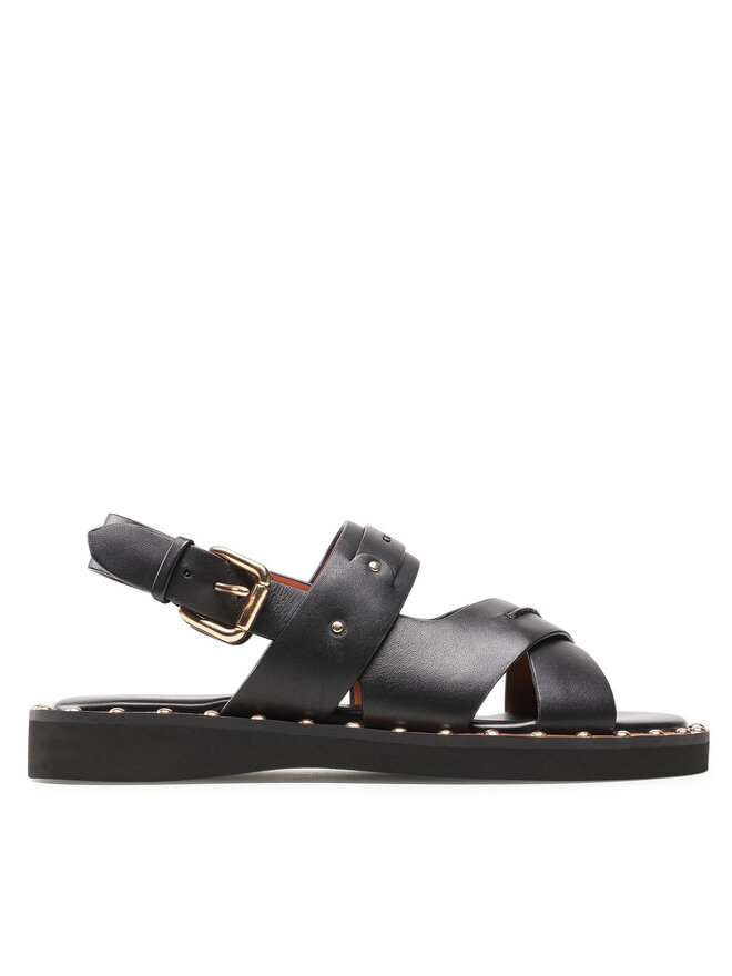 Босоніжки Coach Gemma Leather Sandal C4376 Чорний | evzuttya.com.ua