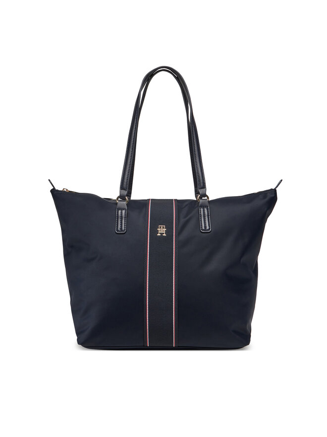 Tommy Hilfiger Torebka Tommy Hilfiger Poppy Tote Corp AW0AW17205 Granatowy