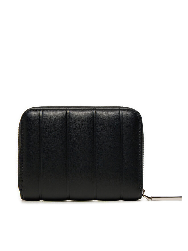 Calvin Klein Portofel Mic de Damă Calvin Klein Line Quilt Medium Zip Around K60K613066 Negru