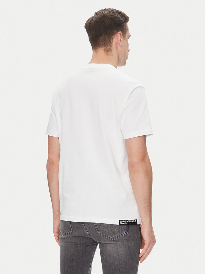 Karl Lagerfeld Jeans Karl Lagerfeld Jeans Marškinėliai A2M17036 Balta Regular Fit