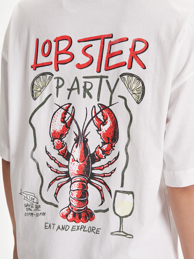 Pieces Pieces Camiseta Tobster 17160811 Blanco Oversize