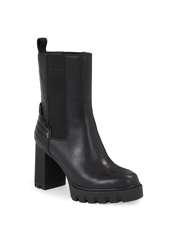 Calvin Klein Jeans Čizme Calvin Klein Jeans Platform Chelsea Lth Wn YW0YW01140 Crna