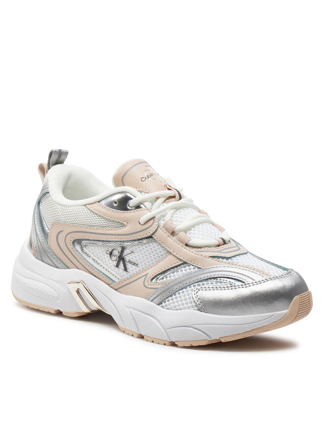 Calvin Klein Jeans Сникърси Calvin Klein Jeans Retro Tennis Low Lace Mh Ml Mr YW0YW01381 Бял