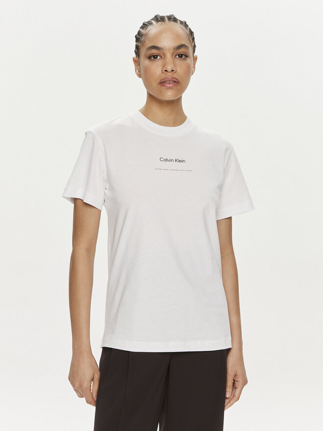 Calvin Klein Calvin Klein Camiseta Multi Logo K20K207215 Blanco Regular Fit