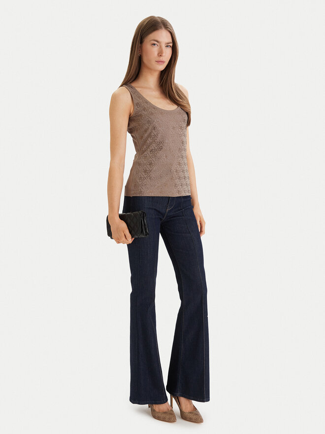 Guess Guess Топ W6GP10 K2932 Коричневий Regular Fit