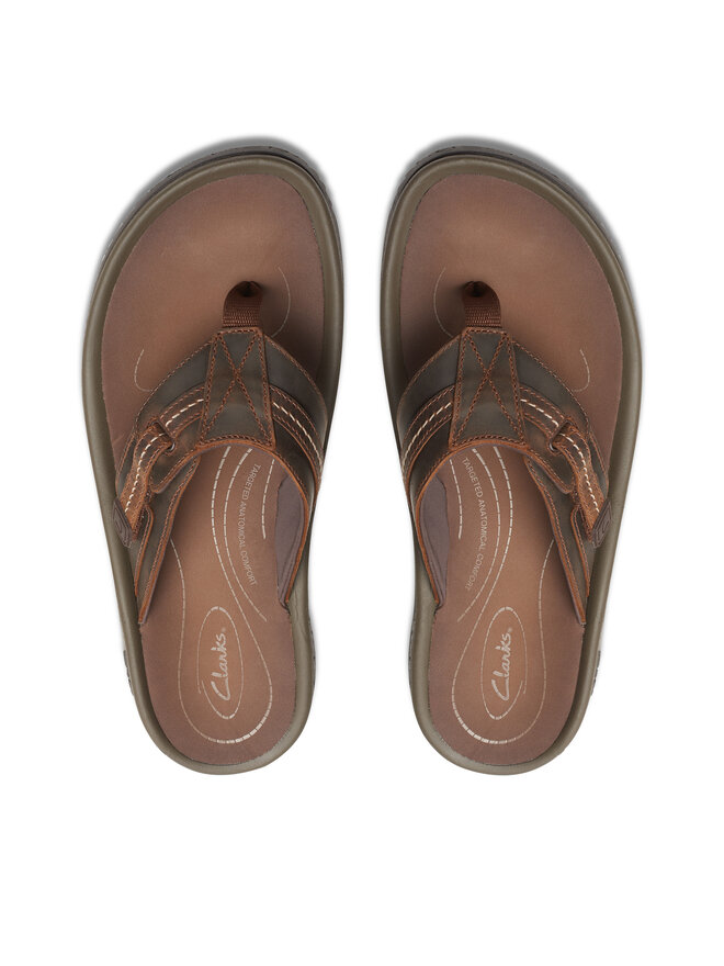 Clarks В'єтнамки Clarks Wesley Sun 26176987 Коричневий