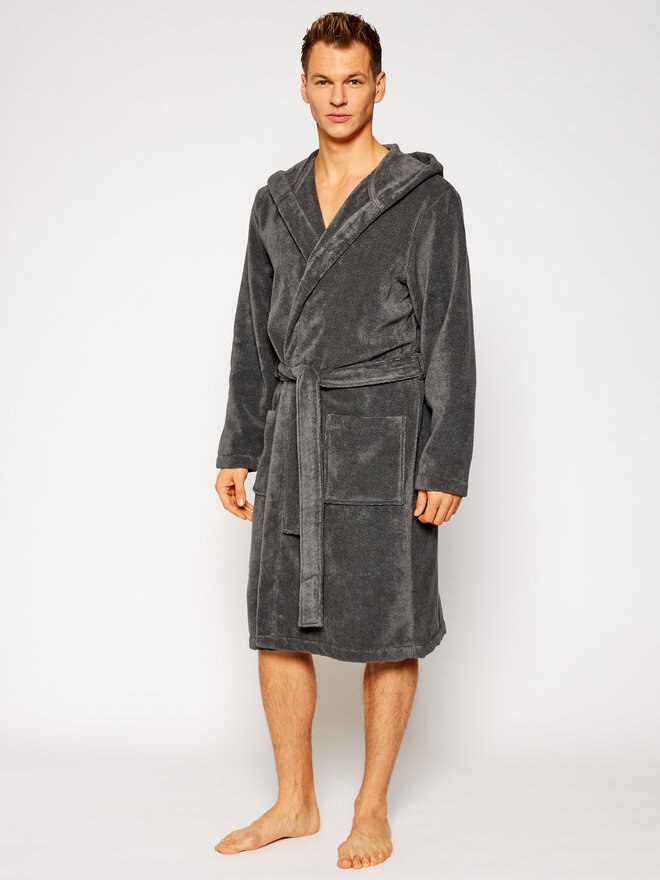 Tommy Hilfiger Tommy Hilfiger Халат Icon Hooded Bathrobe 2S87905573 Сірий