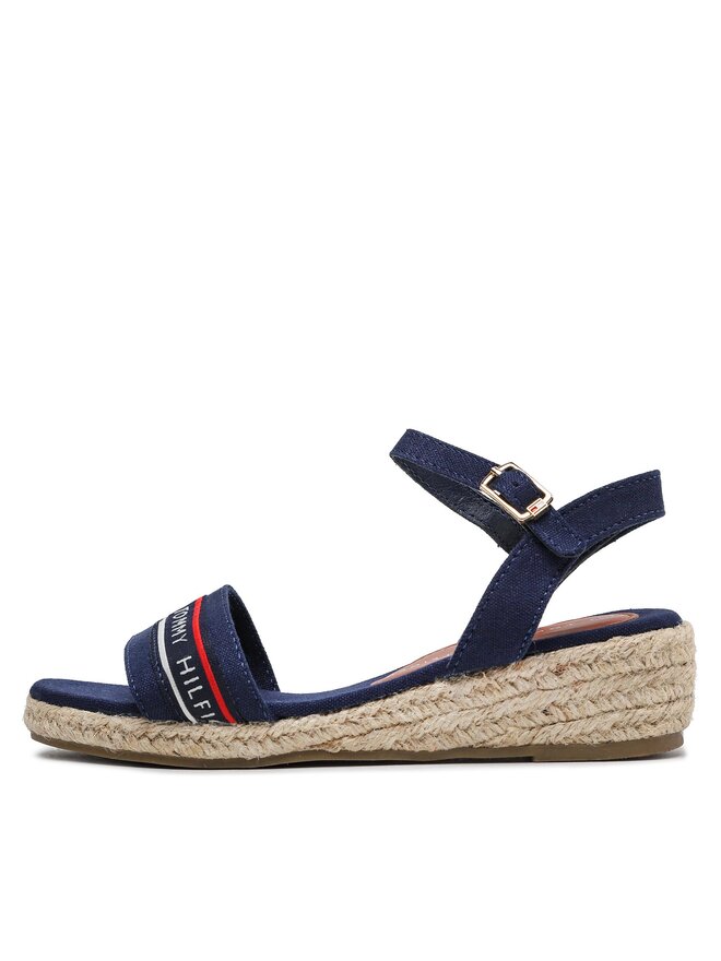 Tommy Hilfiger Espadrilky Tommy Hilfiger Rope Wedge Sandal T3A7-32777-0048 M Tmavomodrá