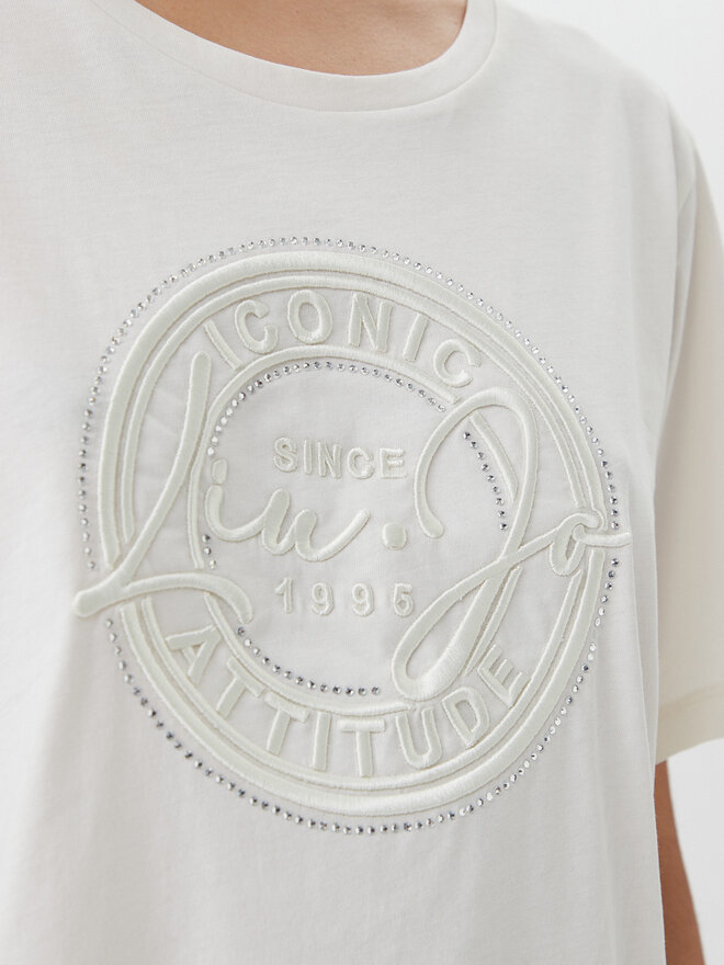 Liu Jo Sport Liu Jo Sport T-Shirt TA5174 JS923 Εκρού Regular Fit
