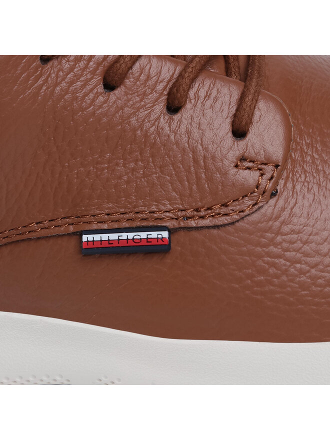 Sneakers Tommy Hilfiger Lighweight City Leather Shoe FM0FM02862 Braun eschuhe