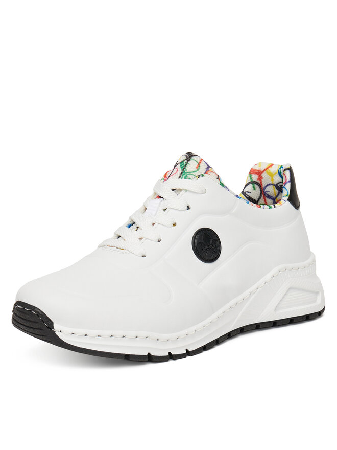 Rieker Sneakersy Rieker M4903-80 Biela