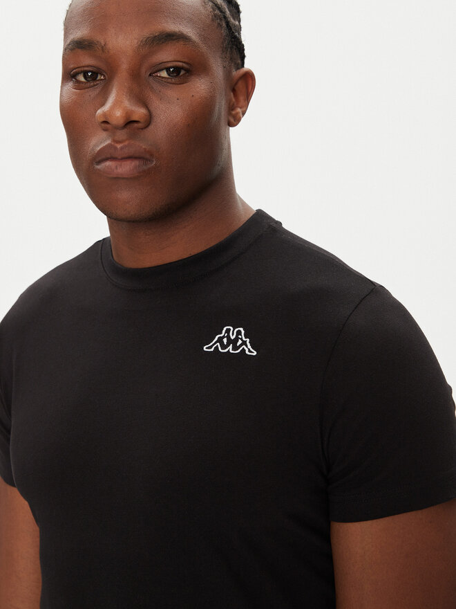 Kappa Kappa Camiseta Logo Korpo Cafers 304J150 Negro Slim Fit