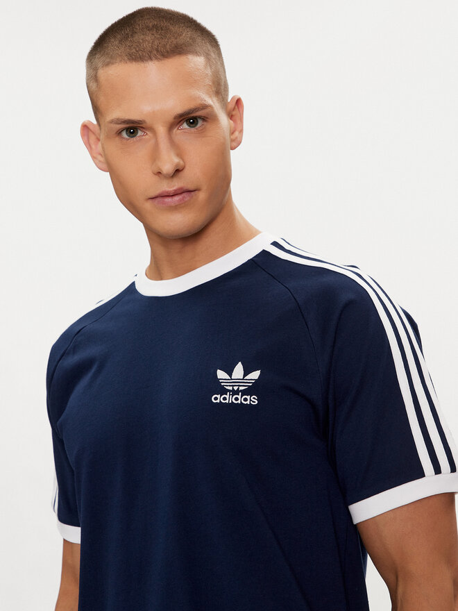 adidas adidas Marškinėliai Adicolor Classics 3-Stripes T-Shirt IA4850 Mėlyna Slim Fit