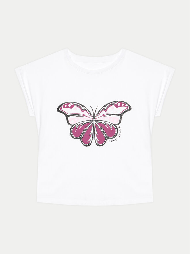 Pepe Jeans Pepe Jeans T-shirt Qwana PG503073 Bijela Regular Fit