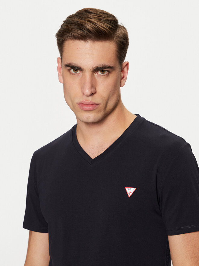 Guess Guess Marškinėliai M2YI32 J1314 Tamsiai mėlyna Slim Fit