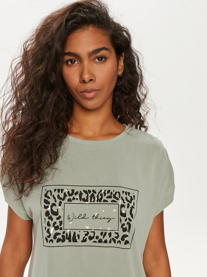 ONLY ONLY Camiseta Free 15293567 Verde Regular Fit