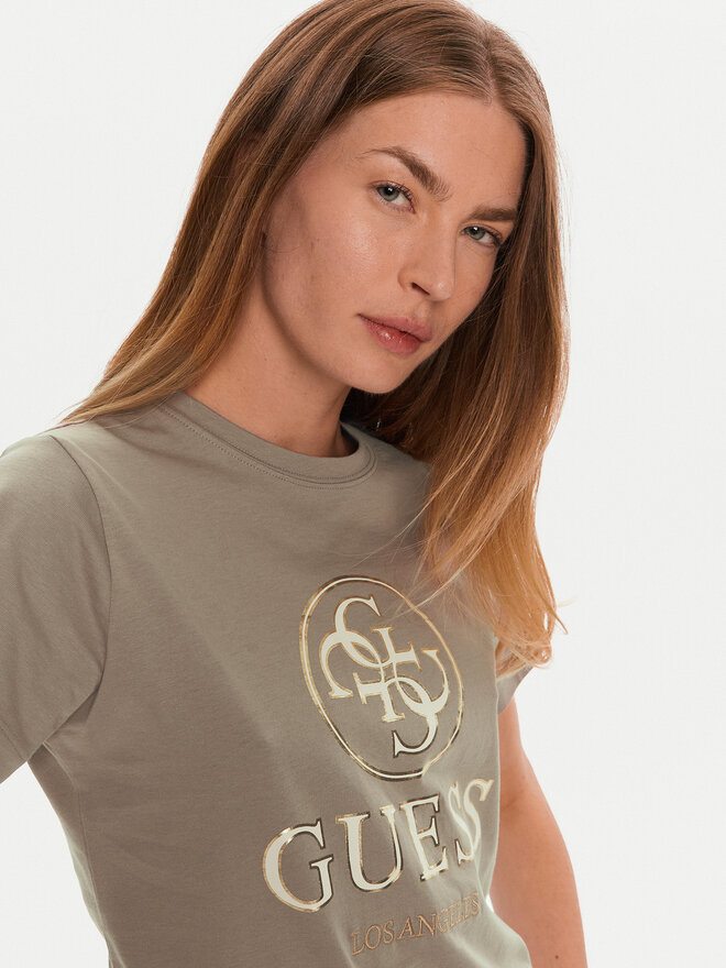 Guess Guess Marškinėliai V4BI00 I3Z14 Pilka Regular Fit