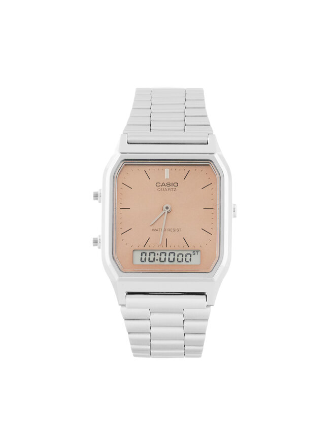 Casio Zegarek Casio Vintage AQ-230A-4AMQYES Srebrny